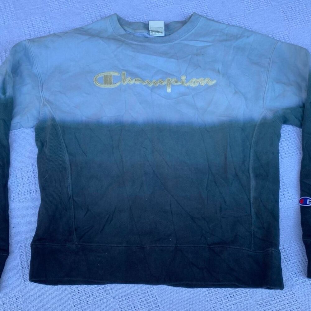 Champion Men's Blue and Black Sweatshirt